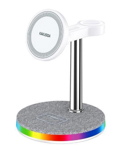 KAKUSIGA KSC-1356 3-in-1 Desktop Magnetic Wireless Charger