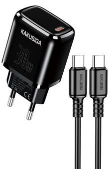 KAKUSIGA KSC-1624 PD30W Charger Set (EU) Type-C to Lightning