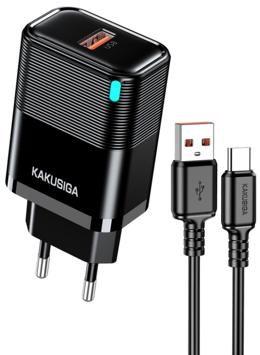 KAKUSIGA KSC-1688 22.5W Custom-Molded Charger Set with LED Lightning (EU)