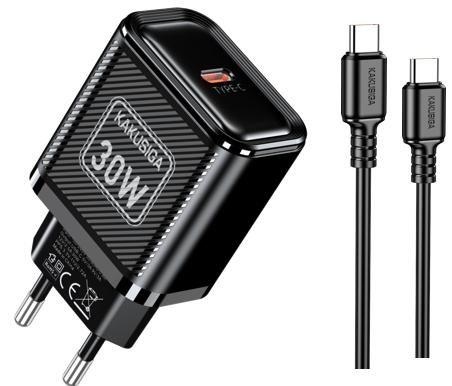 KAKUSIGA KSC-1692 PD30W Charger Set (EU) Type-C to Lightning