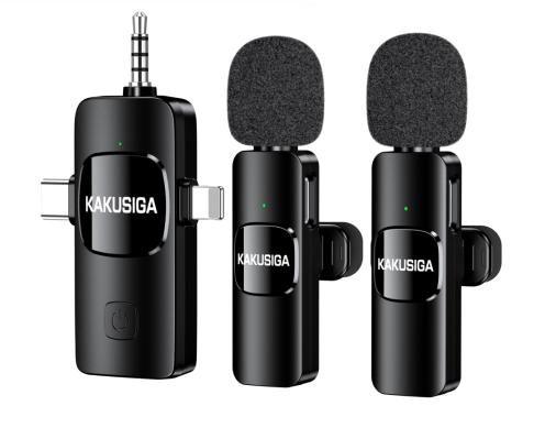 KAKUSIGA KSC-1889 3-in-1 noise-canceling wireless lavalier microphone (iP/Type-C/3.5mm)