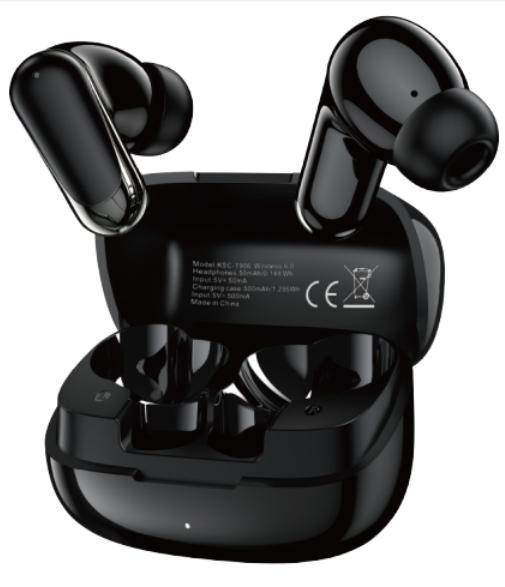 KAKUSIGA KSC-1906 true wireless ANC+ENC Noise Cancellation AI Translation earphones (App)
