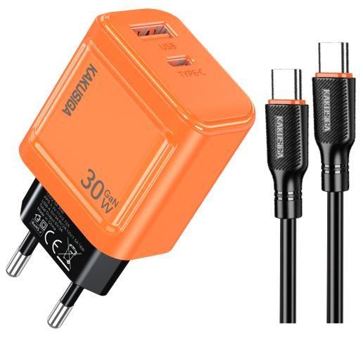 KAKUSIGA KSC-2221 PD30W + QC3.0 Private Mold Charger (EU) Type-C to Lightning