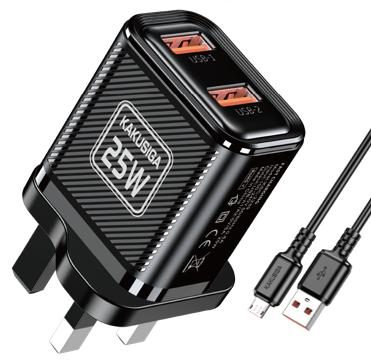 KAKUSIGA KSC-2240 Dual-Port Private Model Charger Set (UK) Lightning