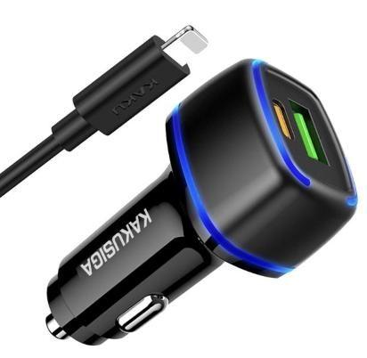 KAKUSIGA KSC-540 PD20W+QC3.0 car charger set (Lightning to Type-C)
