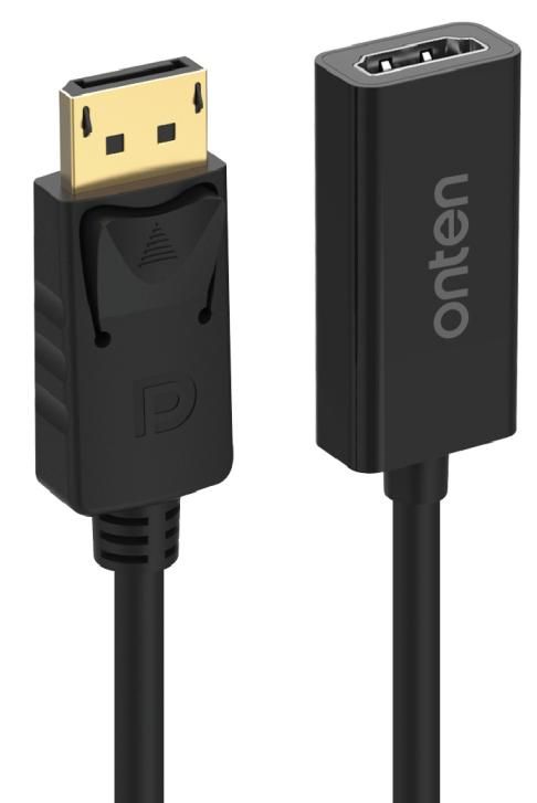 ONTEN OTN-DP301 2k1080p DP (DisplayPort) Male (Input) to HDMI (Out) Female Adapter DP