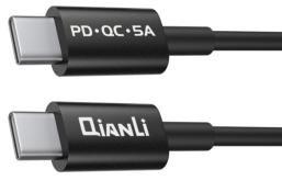 QianLi Adaptive fast charging laptop power cord 20V/5A Maximum 100W DoubleType-C connector