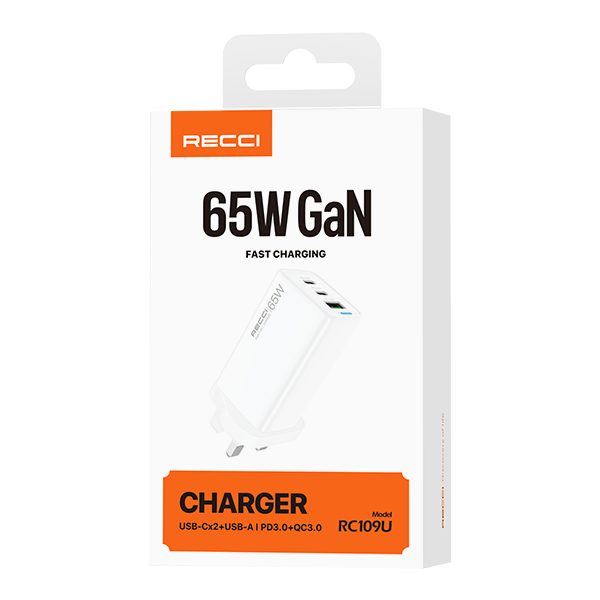 RECCI RC109U 65W UK plug charger