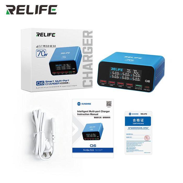 RELIFE Q6 Smart Multi- Port Charger