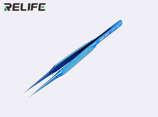 RELIFE RT-11C Ultra- Precision Titanium Alloy Tip Tweezers