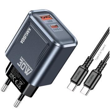 KAKUSIGA KSC-2216 PD30W + QC3.0 Private Mold Charger (EU) Type-C to Type-C