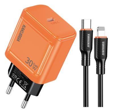 KAKUSIGA KSC-2223 PD 30W Private Mold Charger (EU) Type-C to Lightning