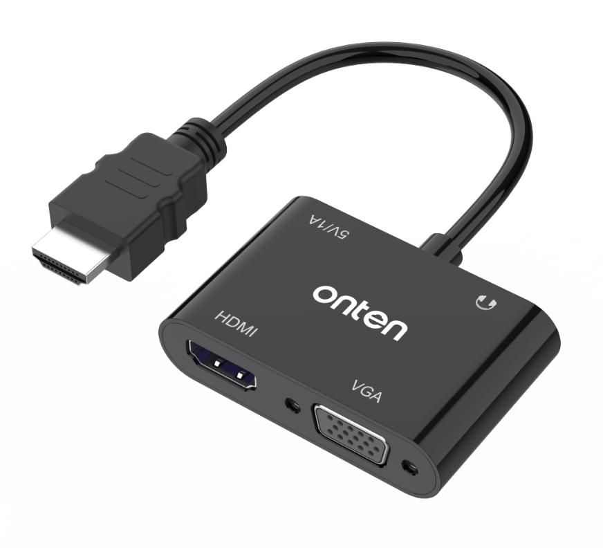 ONTEN OTN-5165HV HDMI to HDMI+VGA adapter