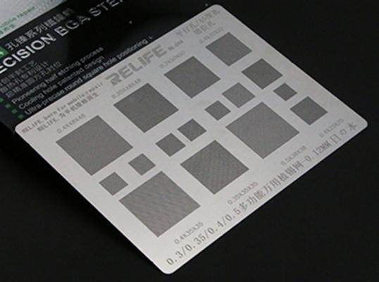 RELIFE RL-044 BGA stencils/0.3/0.35/0.4/0.5 (0.3/0.35/0.4/0.5/0.12MM)
